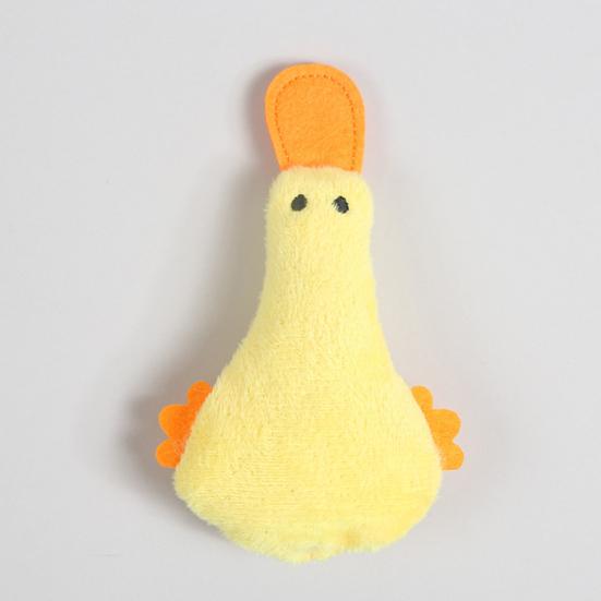 Yousheng Pet Duck Toy Cute Shape Contains Catnip Sound Paper Included Teeth Cleaning Clear Stomach Emotional Comfort PP Cotton Plush Duck Cat Teaser