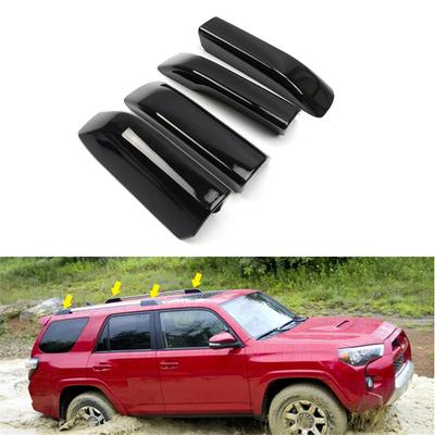 Cubierta de Extremo de Barra de Portaequipajes de Techo Negra 4 Piezas Para Toyota 4Runner 2010 - 2018