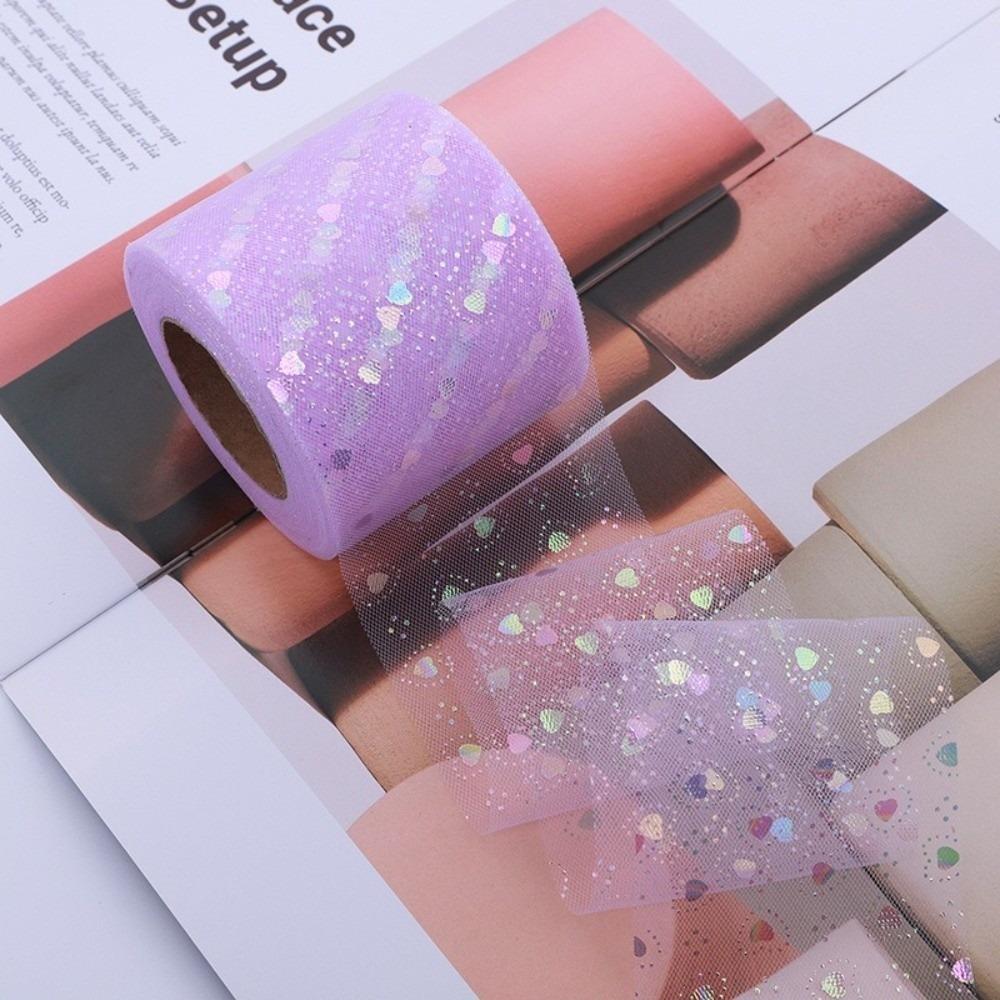 DIY Heart-shaped Tulle Roll DIY Handmade Craft For DIY Hairbows Wedding Birthday Decoration