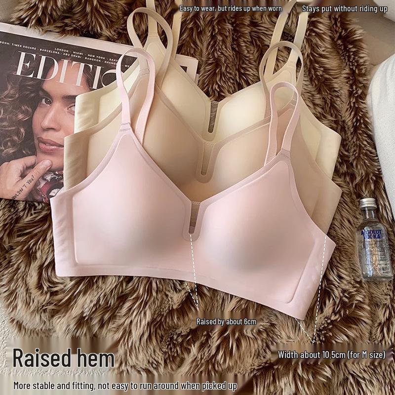 Summer Breathable Seamless Soft Support Bra - Wire-Free, Sweat-Absorbing, Anti-Sag, Small Chest Enhancement for Women