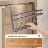 [Door Organizer Rack] Heavy-Duty Metal Over-the-Door Organizer Rack - Space-Saving Door Storage Shelf, Easy Installation, Hooks for Hanging Bags, Hats