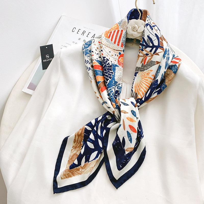 90CM Four Seasons Square Large Square Scarf Luxury Decorative Shirt Professional Headscarf Hairband Sunscreen Headscarf