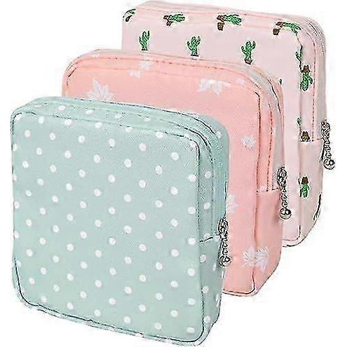 3Pcs Pad Bag for Period, Sanitary Napkin Pad Pouch, First Period Pouch,Portable Menstrual Pad Pouch Feminine Menstruation First Period Bag for Teen Gi