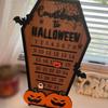 1 Pcs Halloween Calendar Party Decoration Wooden Countdown To Christmas Decor Horror Ornaments Ghost Home Party Decor