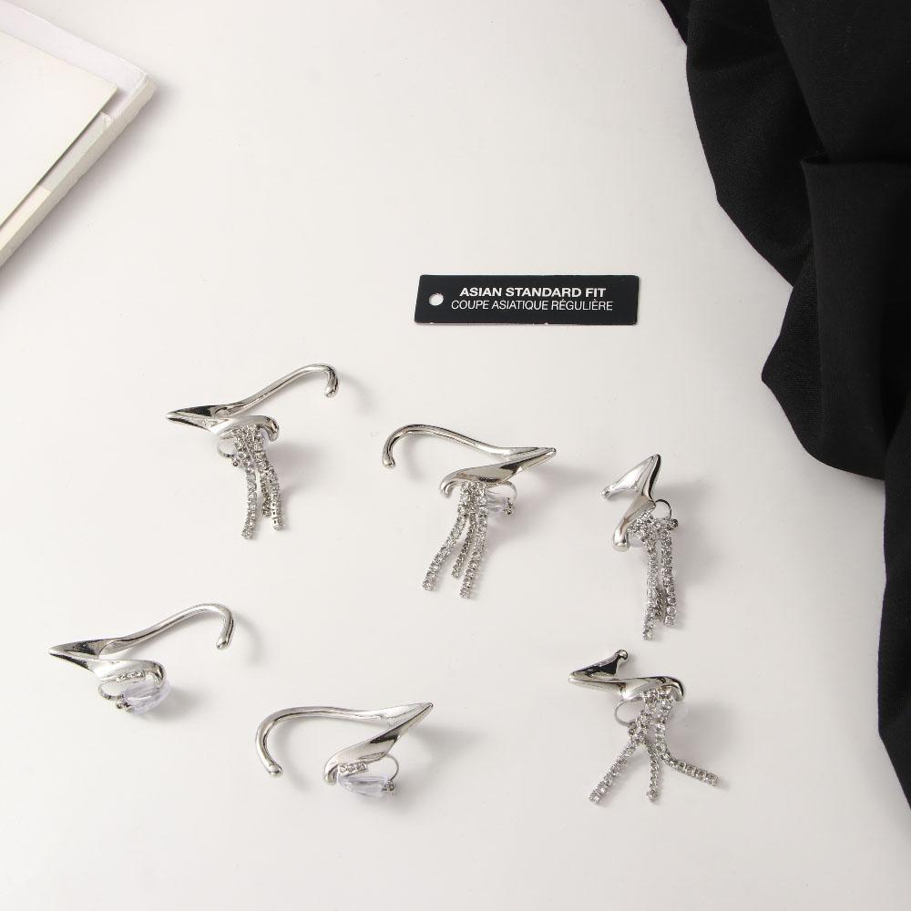 Party Women Zinc Zinc Alloy Elf Clip Earrings Tassel Chain Earrings Female Ear Cuff Without Piercing Earring