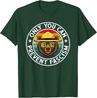 Nur du kannst Faschismus verhindern Bär Widerstand Nationalparks Unisex T-Shirt