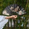 Traditional Chinese Style Hanfu Fan, Ancient Style Folding Fan for Men, Student New Chinese Style Portable Ancient Costume Fan, Summer