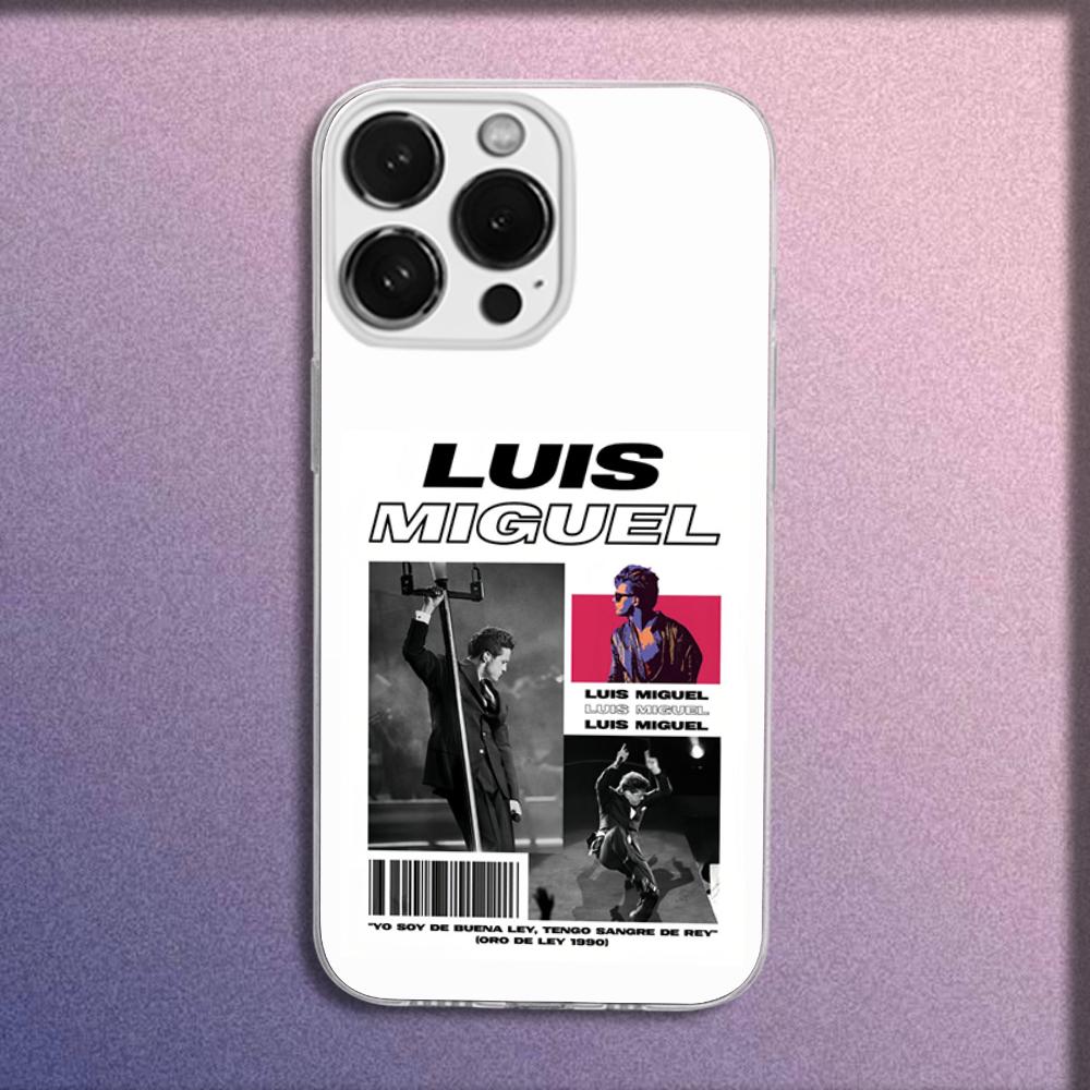 Singer L-Luis Miguel Phone Case For iPhone 16,15,14,13,12,11 Plus,Pro,Max,XR,XS,Plus,E,Mini Transparent Cover