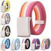 120cm Metel Buckle Belt Adjustable Nylon Braided Belt Fashion Canvas Belt  Unisex