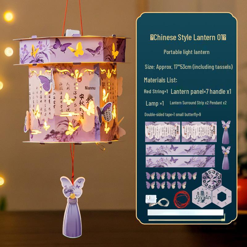 Mid-Autumn Festival DIY Luminous Rabbit & Flower Cartoon Lanterns for Kids