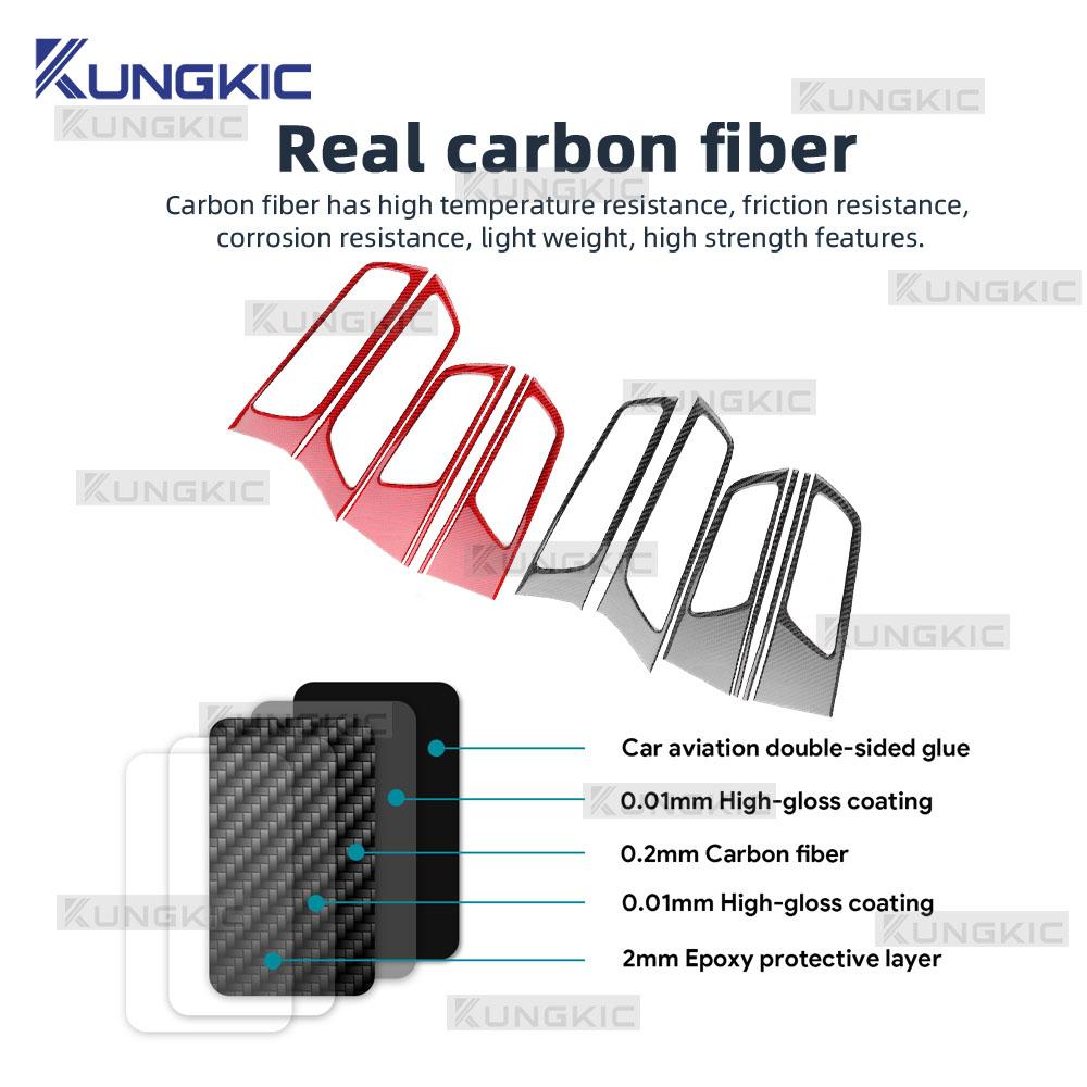 Carbon Fiber Style Interior Sticker for Hyundai Tucson TL/TLE J6 2015 2016 2017 2018 2019 2020 Door Handle Area