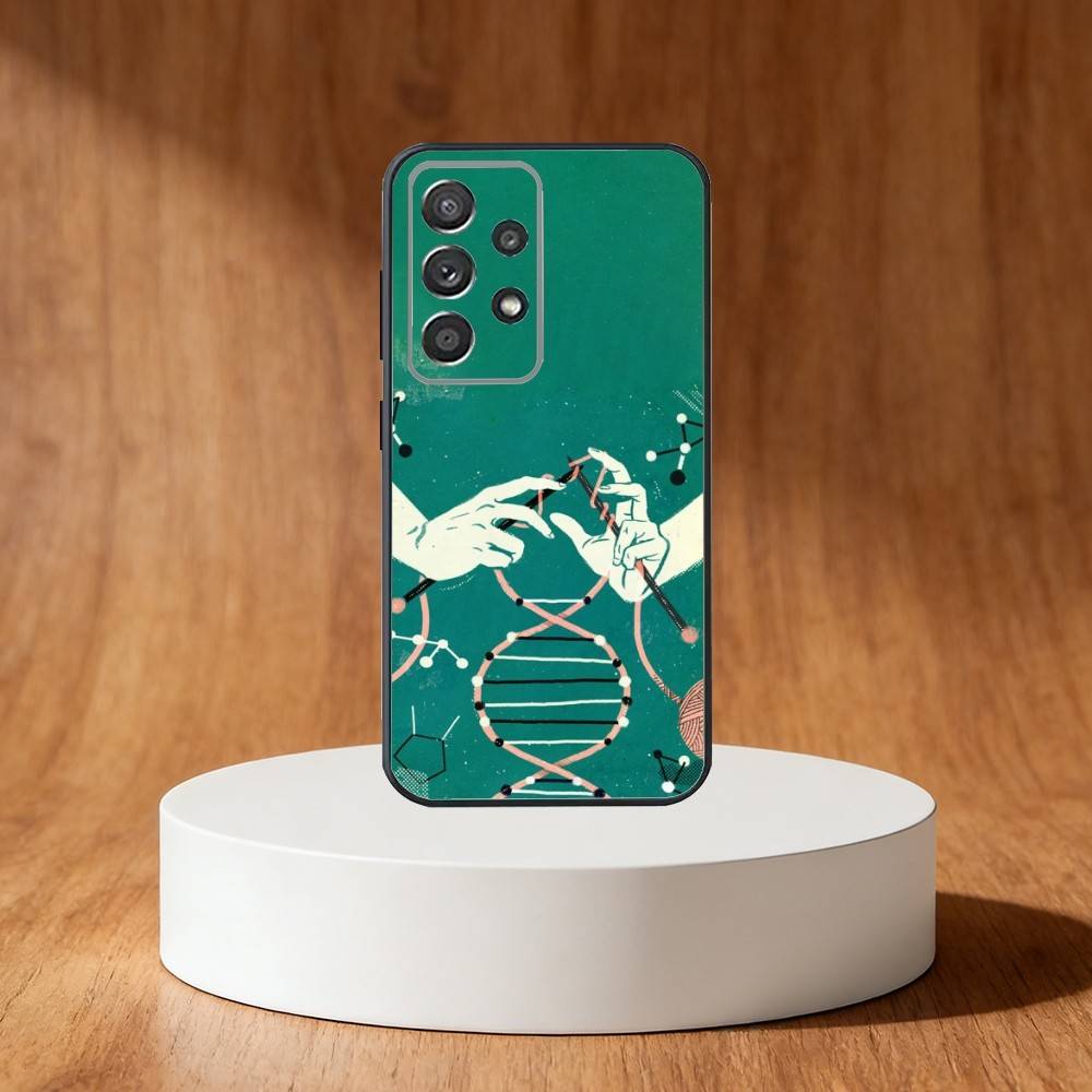 Science DNA Biology Phone Case For Samsung S25,S24,S21,S22,S23,S30,Ultra,S20,Plus,Fe,Note,10,9,5G Black Cover