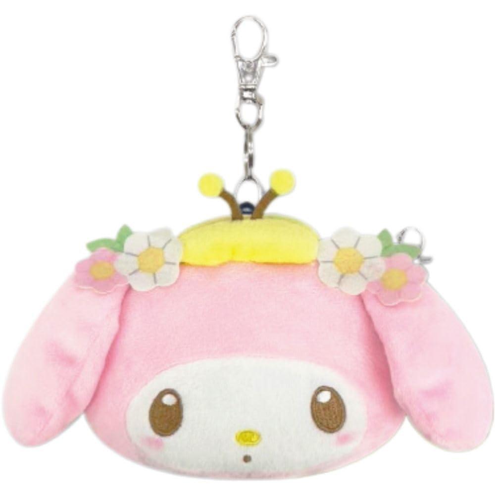 Hatayama Shoji Sanrio Face Reel Pass Little Kimono My Melody Honey Bee Commuter Holder Case with IC Card Commuting to School Character 63203886