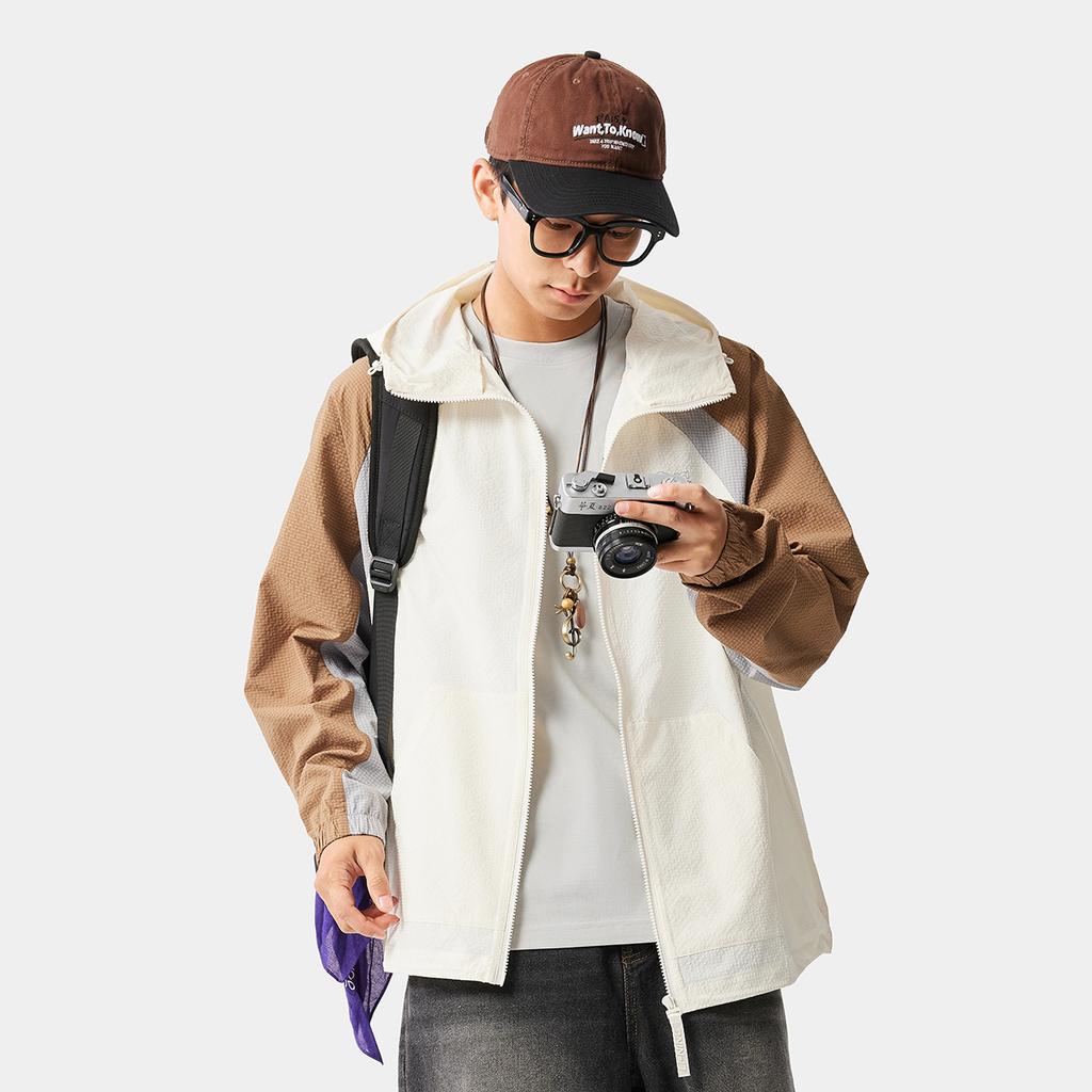 Li Ning Sports Life Collection Trenchcoat Herren Ecru AFDV431-1
