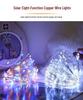 LED Solar Copper Wire String Lights - Colorful, Flashing, Waterproof Outdoor Lights for Courtyard/Balcony, Starry Sky Atmosphere