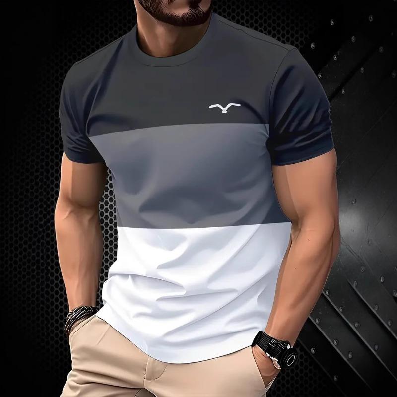 Men's 3D Printed T-Shirt Breathable Quick Drying Sports Top Short Sleeve O-Neck Pullover Casual Top