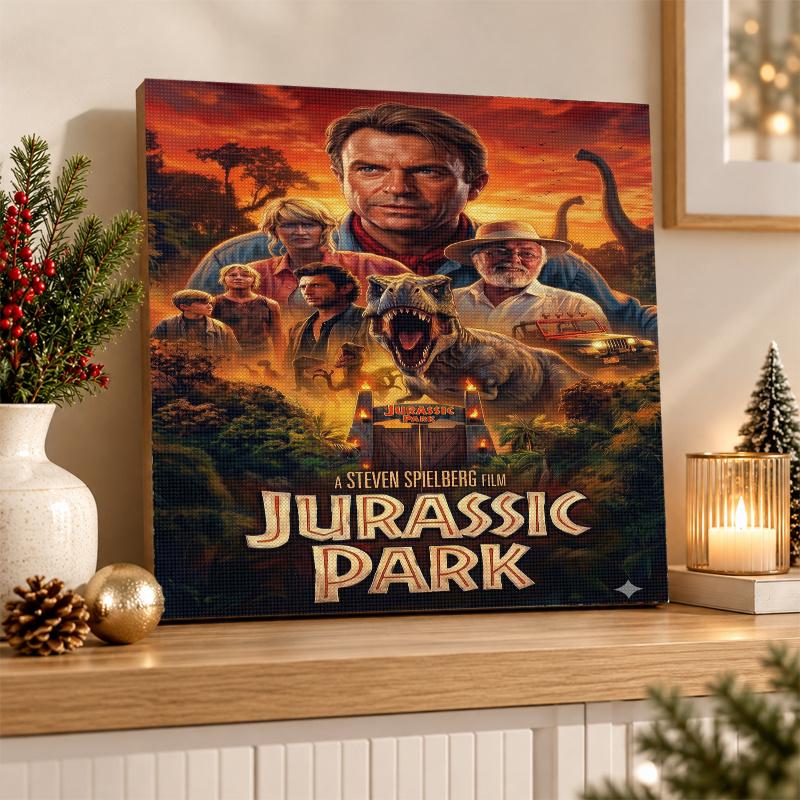 Jurassic Park Diamond Painting Kit 5D Full Drill DIY Diamond Mosaic Wall Art Home Decor