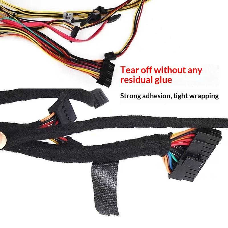 Car Wiring Harness Tape Wear Proof Flame Retardant 10M/15M/25M for Auto Cable Loom Insulation Wrapping Engine Wiring Protection