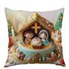 New Style Pillow Cover Christmas Print Sofa Decoration Cushion Cover Living Room Bedroom Pillow Cover Holiday Gift
