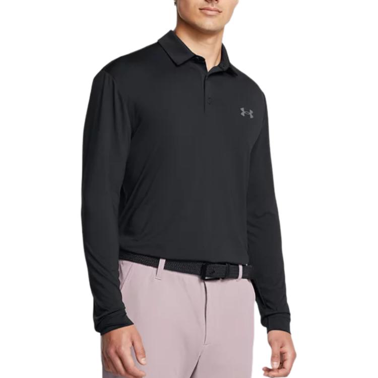 Under Armour Playoff Polo Shirt Men's Black Castle Stone 1387123-001