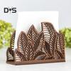Decorative Napkin Holder Tissue Rack Leaf Shaped Easy To Install Countertop Free Standing Napkin Holder with Stable Base