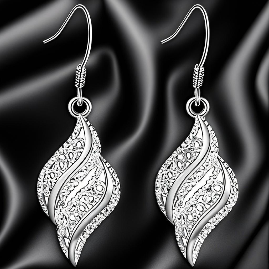 European and American Fashionable Women's Simple Hollow Water Droplet Earrings, Personalized Sweet and Creative High-end Earrings