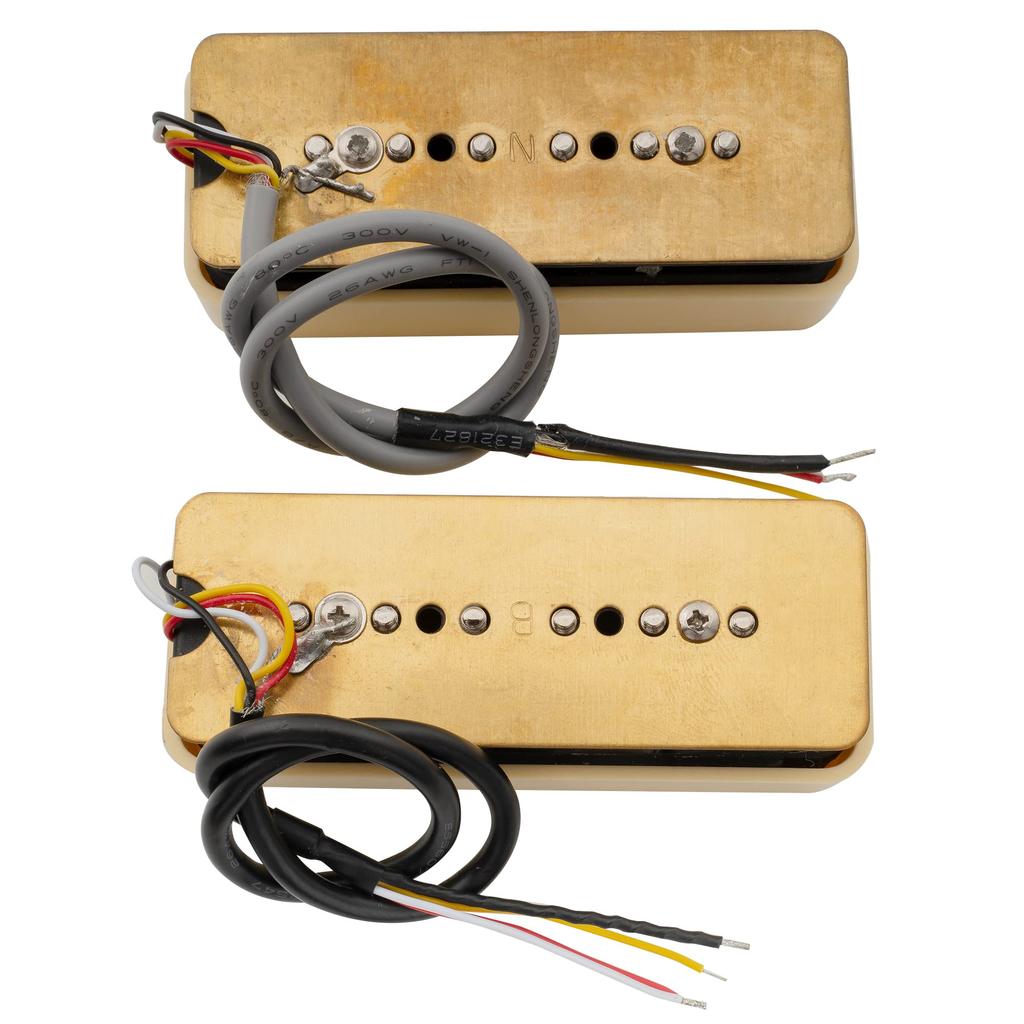 Wilkinson M Series Stacked P90 Single Coil Neck Pickup Set for Electric Cream (Humbucker Size) SG/LP Guitars,