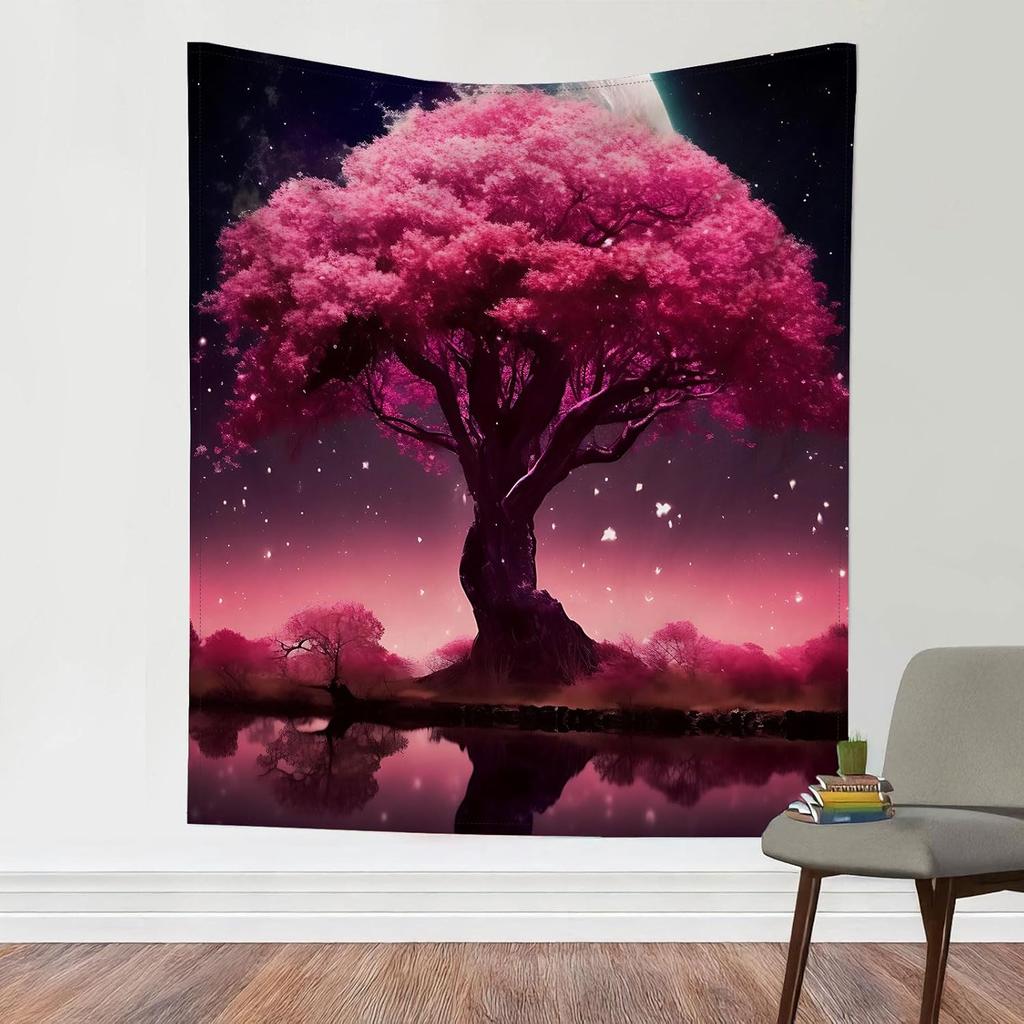 Tree Of Life Tapestry Wall Hanging Cool Wall Tapestriescolorful Tree Of Life Galaxy Aesthetic Tapestry for Bedroom Living Room
