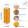 6 Rolls Polyester Sewing Thread Set Assorted Colors Polyester Sewing Machine Thread for Home DIY Manual and Mechanical Sewing