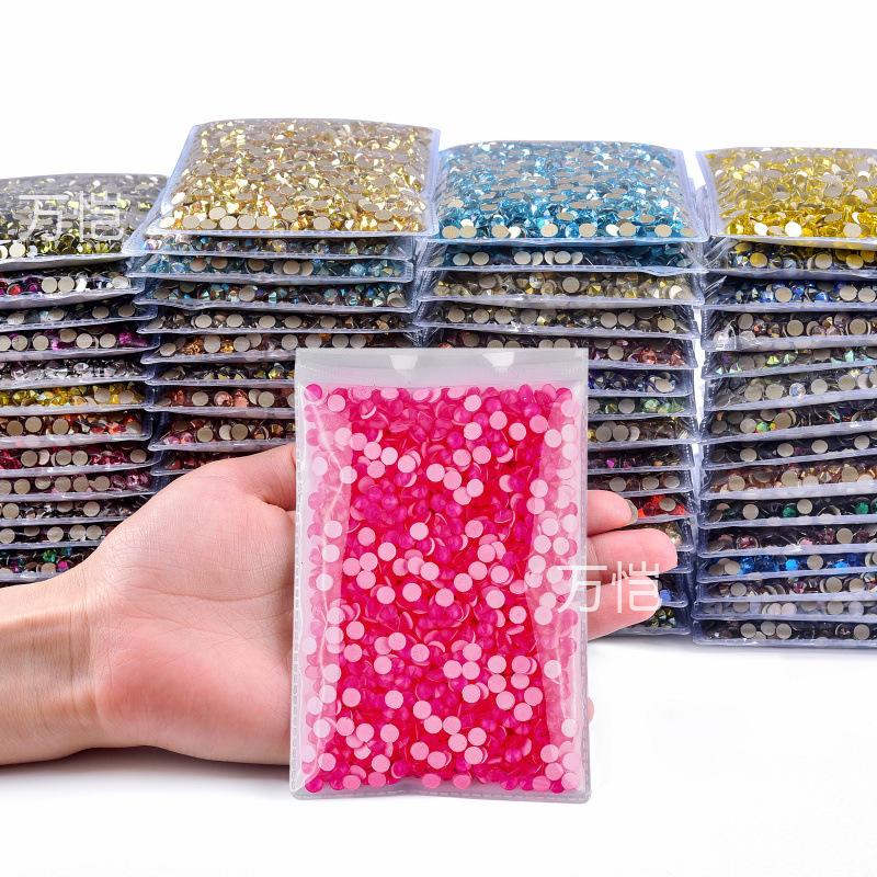 16 Cut Sides Eight Big And Eight Small Imitation Austrian Flat Bottom Drill Nail Drill Ab Color Diy Mobile Phone Case Glass Accessories Rhinestone