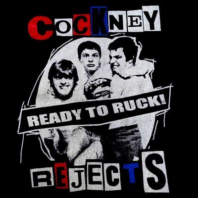 Vtg Zespół Cockney Rejects Ciężka Bawełna Czarna Pełny Rozmiar Dla Mężczyzn Koszulka TR018 Koszulka Unisex