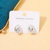 Acrylic gold-plated stud earrings geometric retro electroplated ins stud earrings premium light-sensitive earrings set