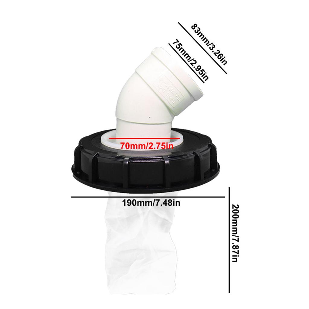 Capac pentru Butoi IBC Ton cu Filtru Exterior Capac Durabil din Plastic cu Orificiu de Ventilație Capac Filtru pentru Butoi Ton