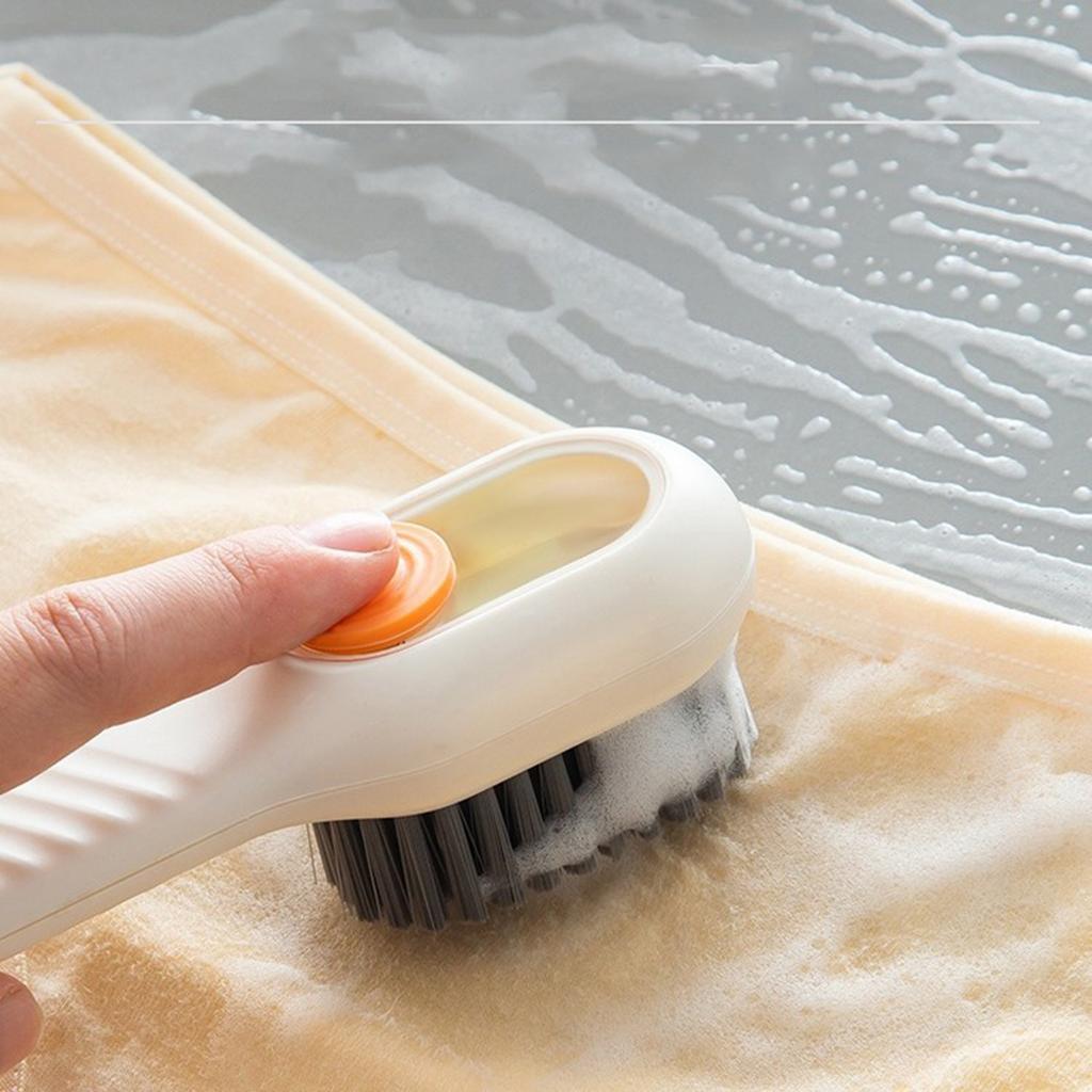 1/2pcs Shoes Brush Automatic Liquid Discharge Multifunction Press Out Shoes Cleaner Soft Bristles Clothes Brushes Cleaning Tool