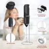 Electric Milk Frother Handheld Whisk With Bracket For Latte, Hot Chocolate, Eggs With Stand - Kitchen Gadget