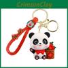 Cute Harvest Panda Keychain Silicone Bag Charm Car Pendant For Couples