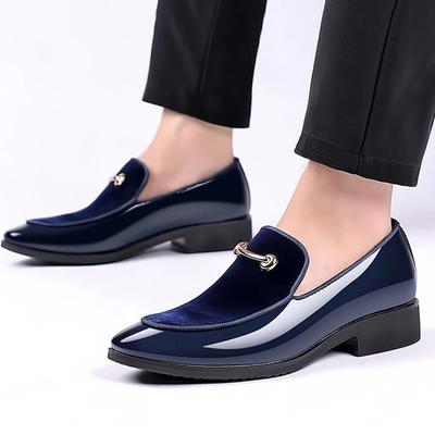 Schuhe für Herren Party Luxus Lackschuh für Herren Italienische Oxfords Schuhe Herren Slipper Loafer Männlich Übergröße Spitzschuhe Samtschuhe