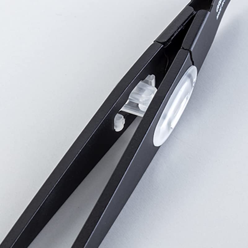 Green Bell Amazing Tweezers that Pull Out Straight Hair Without Angled Black Slipping, Tip,