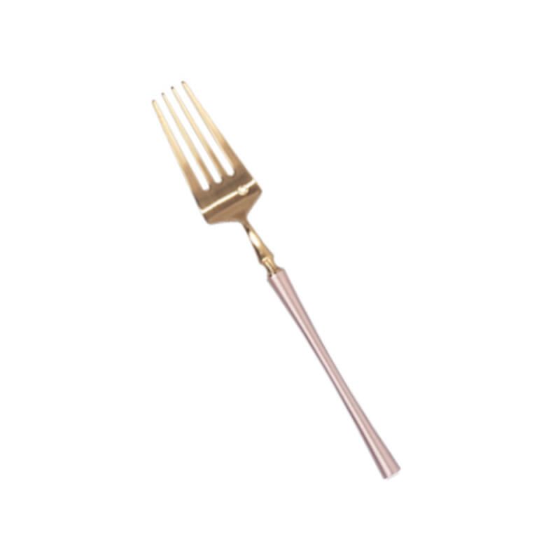 Belle Pink Gold Table Fork Cutlery Dinnerware