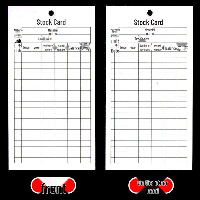 Dual-Sided Perforated Inventory & ID Card for Material Management