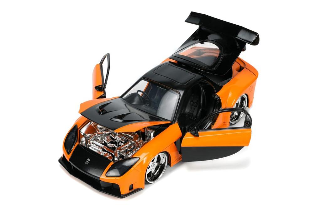 Kyosho Jada Toys Fast & Furious Series 1/24 Scale F&F Mazda RX-7 Orange with Han Lu Figure (Finished Model) JADA33174
