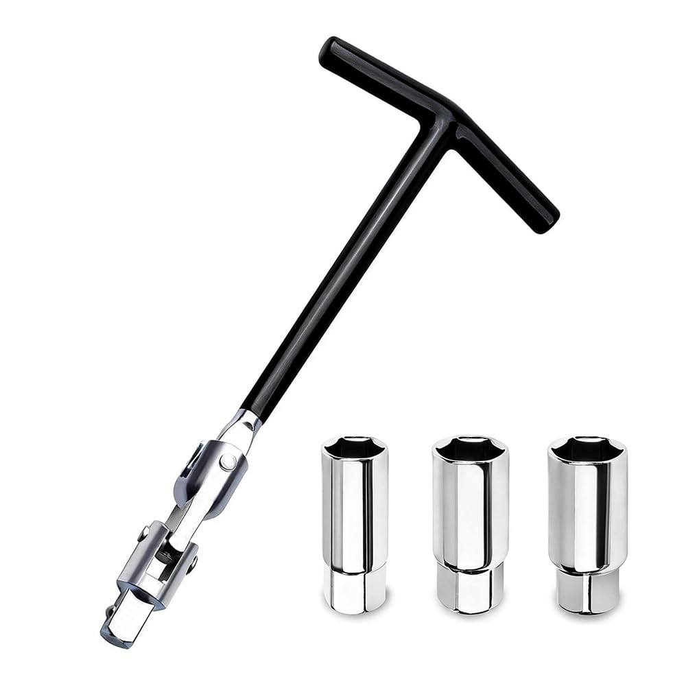 

KUAIDHFK Spark Plug Wrench and Socket Set socket Multifunctional Removal Car Repair Tool Spark Plug Automotive Repair Universal (4 pieces, 6-corner чёрный