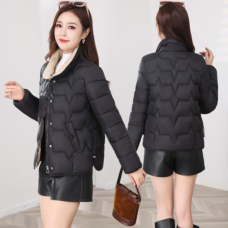 

Women s 2025 Korean Style Slim Fit Cotton-Padded Jacket - Warm, Petite, Short Coat 4XL (130-145 kg)