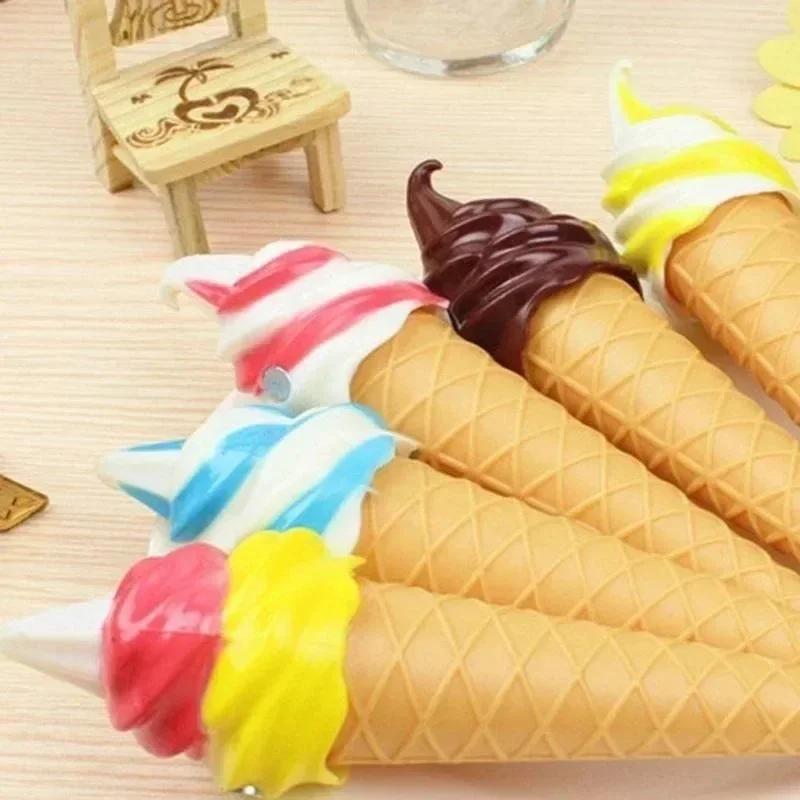 2pcs Set Creative Ice Cream Shape Ballpoint Pen Gel Student Stationery Gift School Writing Supplies Kawaii Stationery Random