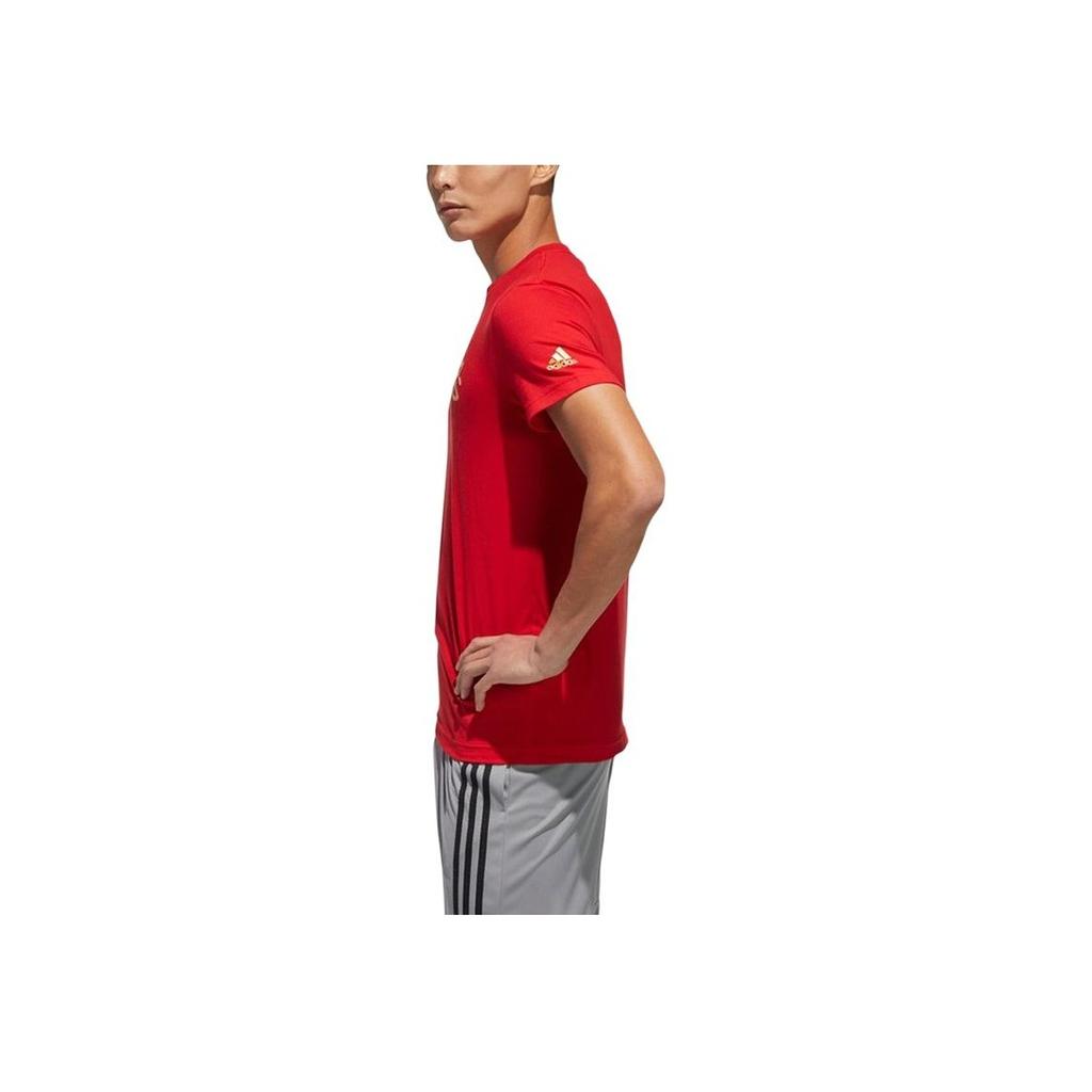 Adidas 5 Generals Tmac Graphic Print Short Sleeve Crew Neck T-Shirt Men Tops Red GK5214