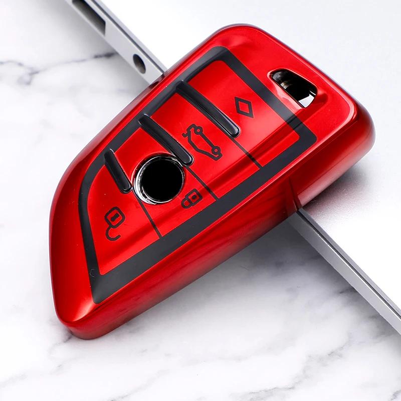 TPU Shell Fob for BMW 2 3 5 7 Series X1 X3 X5 X6 F45 F46 G20 G30 G32 G11 G12 F48 G01 F15 F85 F16 F86 Car Key Case Cover Holder