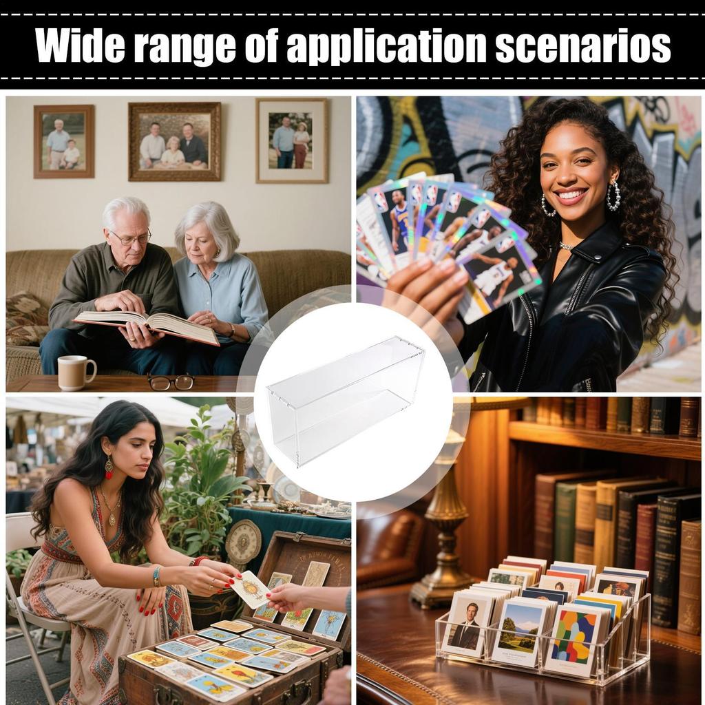 Acrylic Sports Cards Box Card Storage Box Magnetic Storage Box Transparent Deck Collection Organizer For Collectors Display