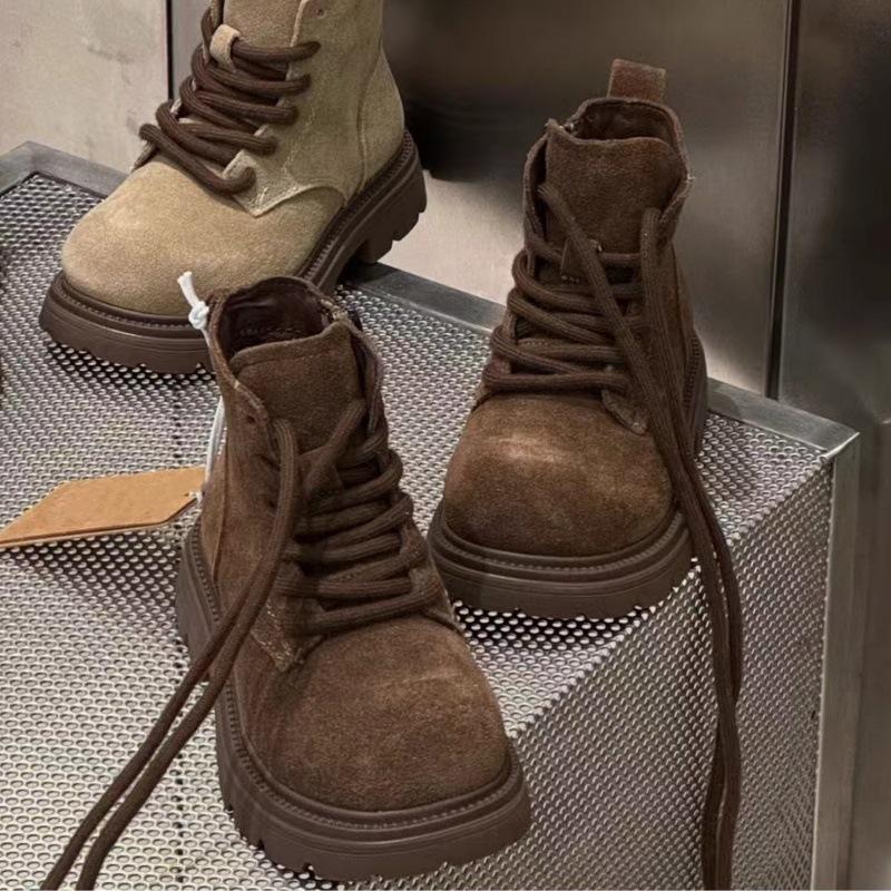 

Children s Martin Boots for Girls, Korean Style, New Autumn and Winter Model, Thick-Soled Side-Zipper Boots for Girls, Short Boots for Boys, Baby 30 коричневий