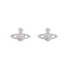 Vivienne WeStwood Women S baSS Relief Silver earringS