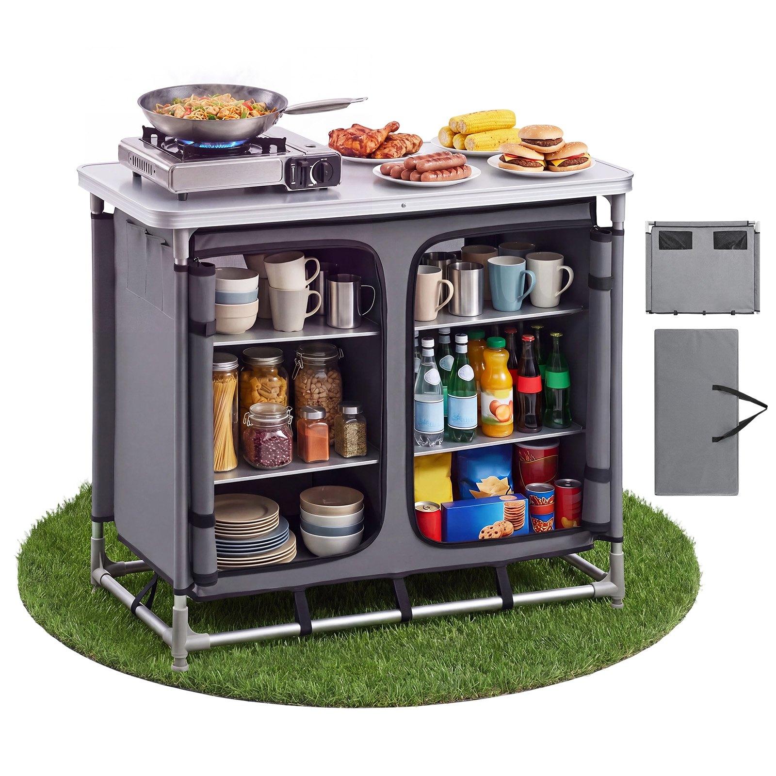 VEVOR Camping Storage Cabinet, Outdoor Portable